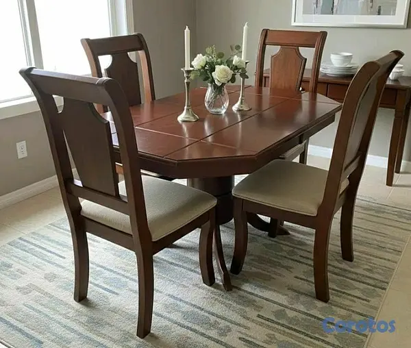 muebles y colchones - Comer 4 Silla 100% Caoba 2