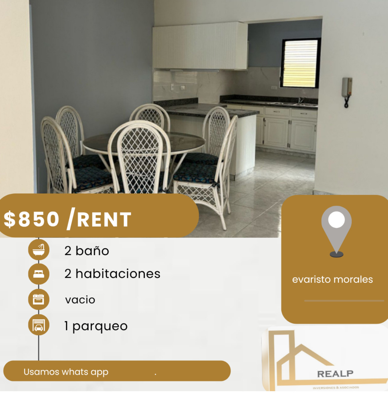 apartamentos - hermoso apartamento en Evaristo morales  0
