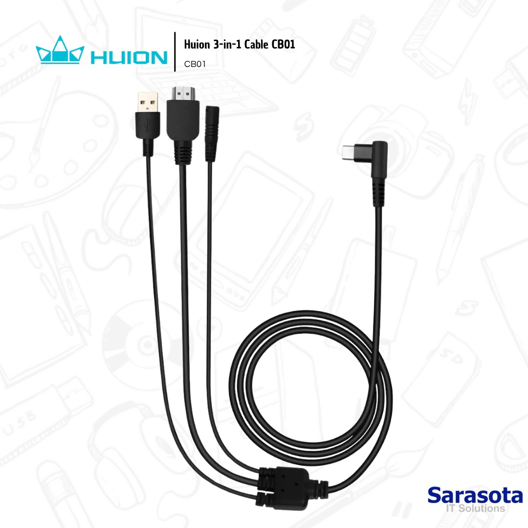 accesorios para electronica - Huion 3-in-1 Cable CB01, CB01 1