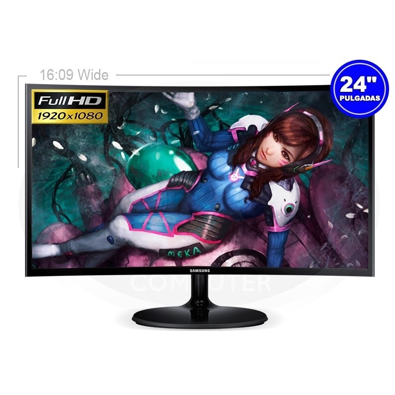computadoras y laptops - MONITOR CURVO SAMSUNG 24 pulgadas MODELO NUEVO FHD (1,920 X 1,080) 0