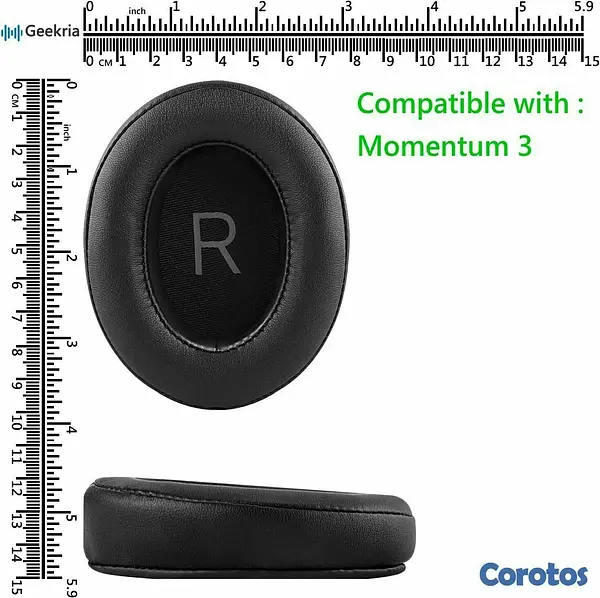 camaras y audio - Geekria - Almohadillas para Sennheiser Momentum 3 5