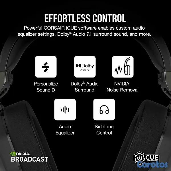 camaras y audio - Corsair HS65 Wireless Multiplatform Gaming Headset 10