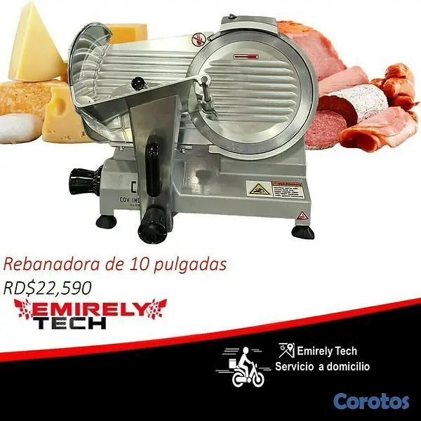 equipos profesionales - Rebanadora cortadora de 10 pulgadas de embutidos y quesos 1