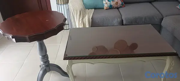 muebles y colchones - Mesa de Centro y mesa aux. Redonda 6