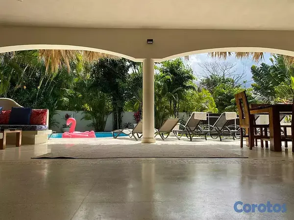 casas vacacionales y villas - Las Terrenas - Samaná, Casa moderna amueblada con piscina privada 3