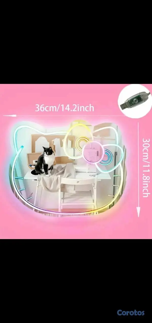 juguetes - Espejo led de hello kitty de colores 
2,500 2