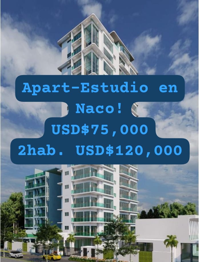 apartamentos - Venta Apart-Estudio en Naco 3
