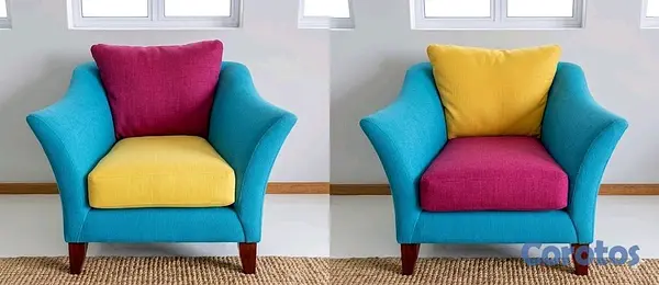 muebles y colchones - Par de Sillón verde, azul y rosa 2