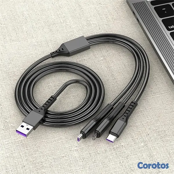 accesorios para electronica - CABLE USB 5.0A 3 EN 1 MY-7113 2