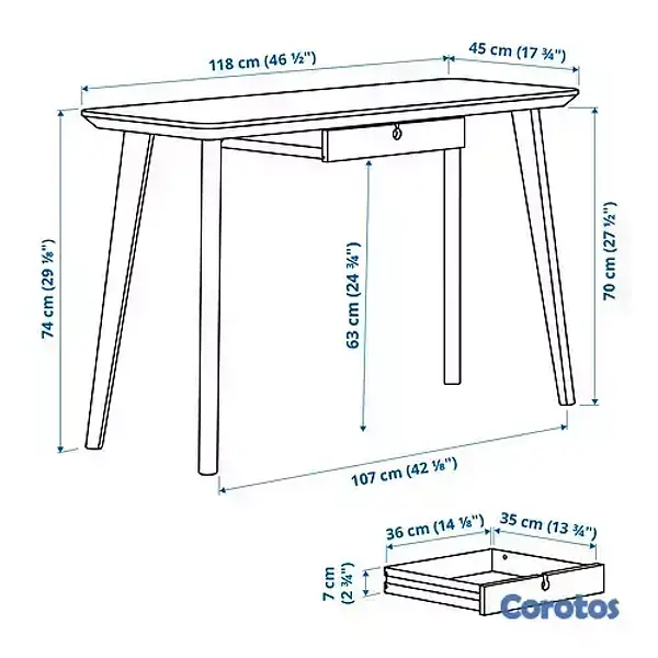 muebles y colchones - Base de Escritorio LISABO (Solo base) 4