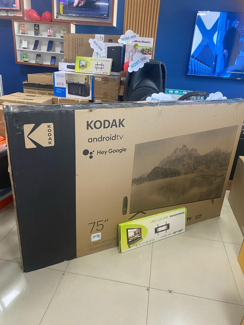 tv - SMART TV KODAK DE 75 PULGADAS GOOGLE TV CONTROL POR VOZ 4K 2024 NUEVAS
 0