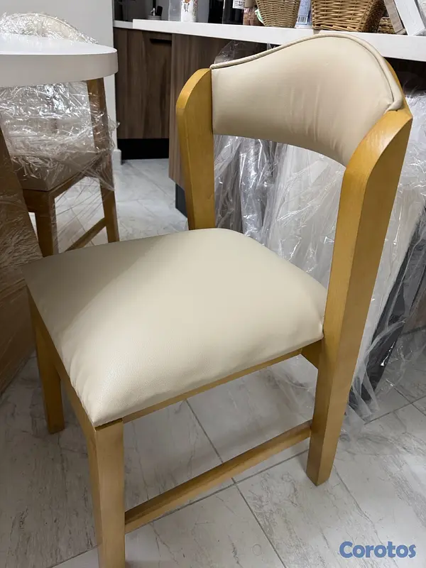 muebles y colchones - ¡Oportunidad! Nuevo comerdor moderno de madera de 4 sillas  4