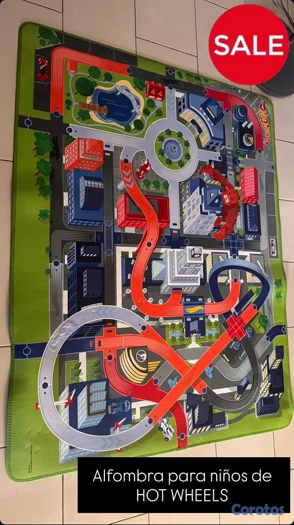 decoración y accesorios - ALFOMBRA PARA NIÑOS DE HOT WHEELS 4