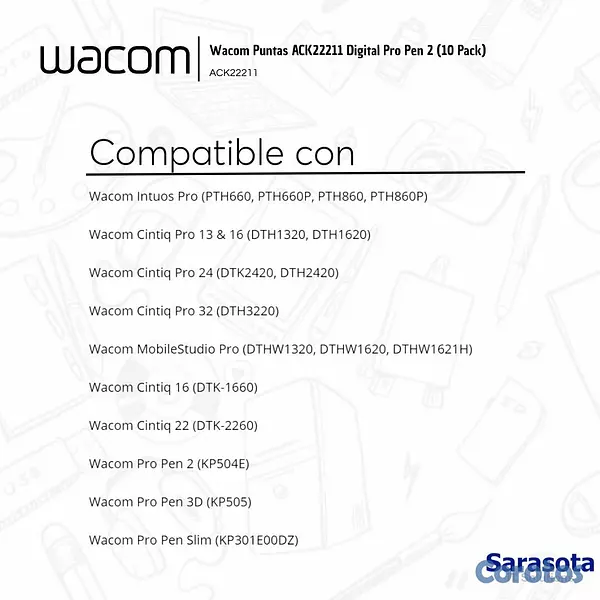accesorios para electronica - Wacom Puntas ACK22211 Digital Pro Pen 2 (10 Pack) 3