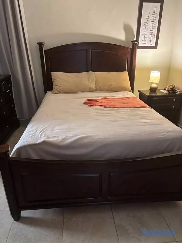 muebles y colchones - cama queen caoba 5