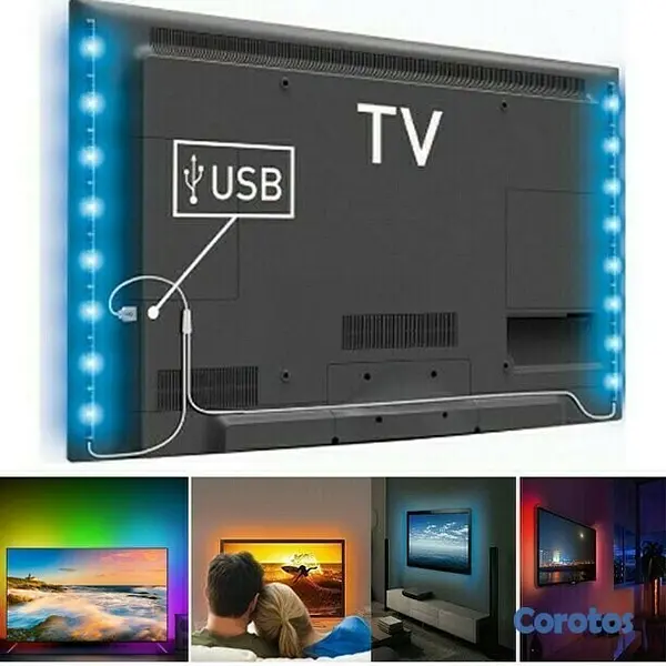 otros electronicos - Tiras LED RGB USB de 2 metros, ideal para TV 3