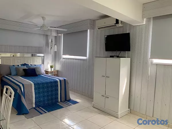 apartamentos - ESTUDIO AMUEBLADO, CON AIRE ACON,WIFI,TELE CABLE,INTERCOM, TERRAZA COMÚN,  7