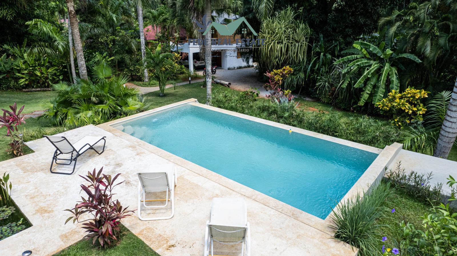 casas vacacionales y villas - VILLA DE 2 NIVELES CON BUNGAÓS CERCA DE LA PLAYA - LAS TERRENAS 5