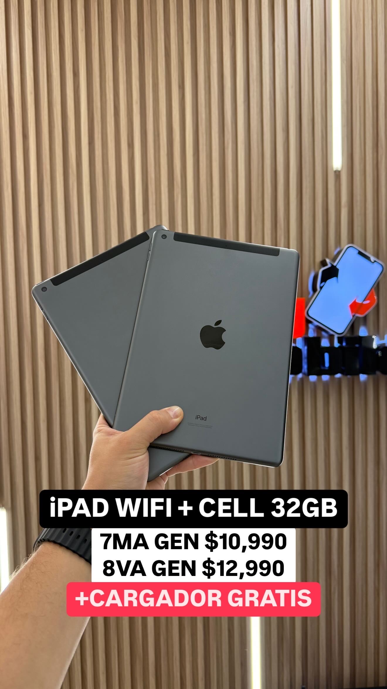 celulares y tabletas - iPAD WIFI+CELL 32GB 