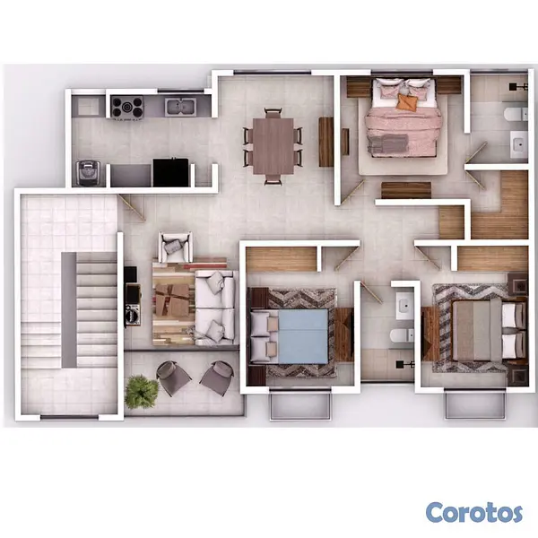 apartamentos - COMODOS APARTAMENTOS  3