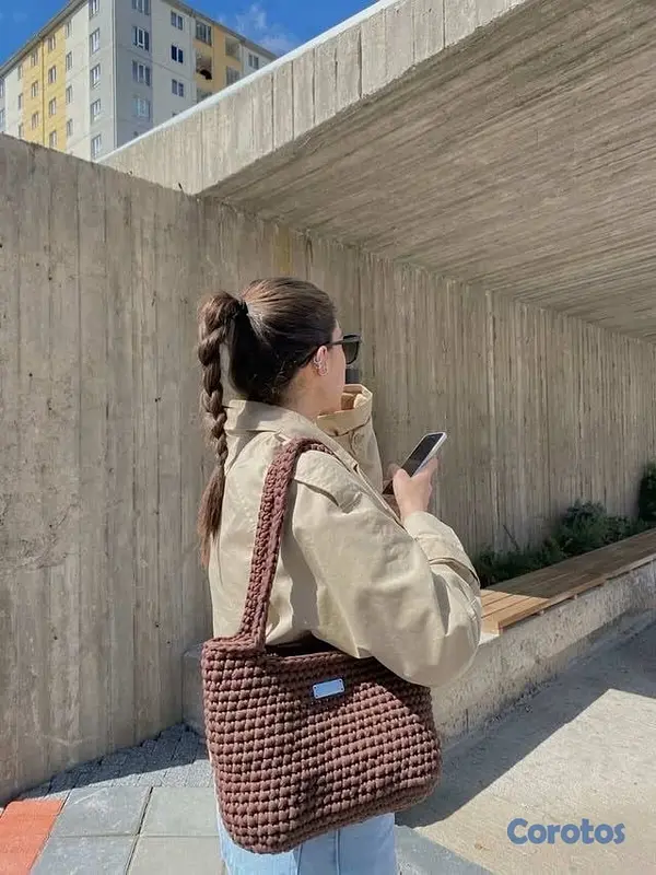 carteras y maletas - Cartera tejida estilo artesanal  3