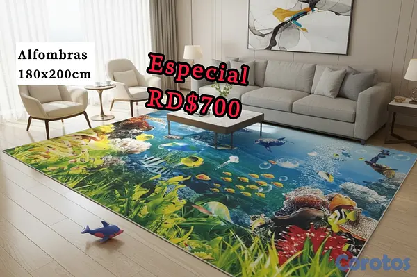 decoración y accesorios - alfombras 3D tamaño grande 180x200cm  2