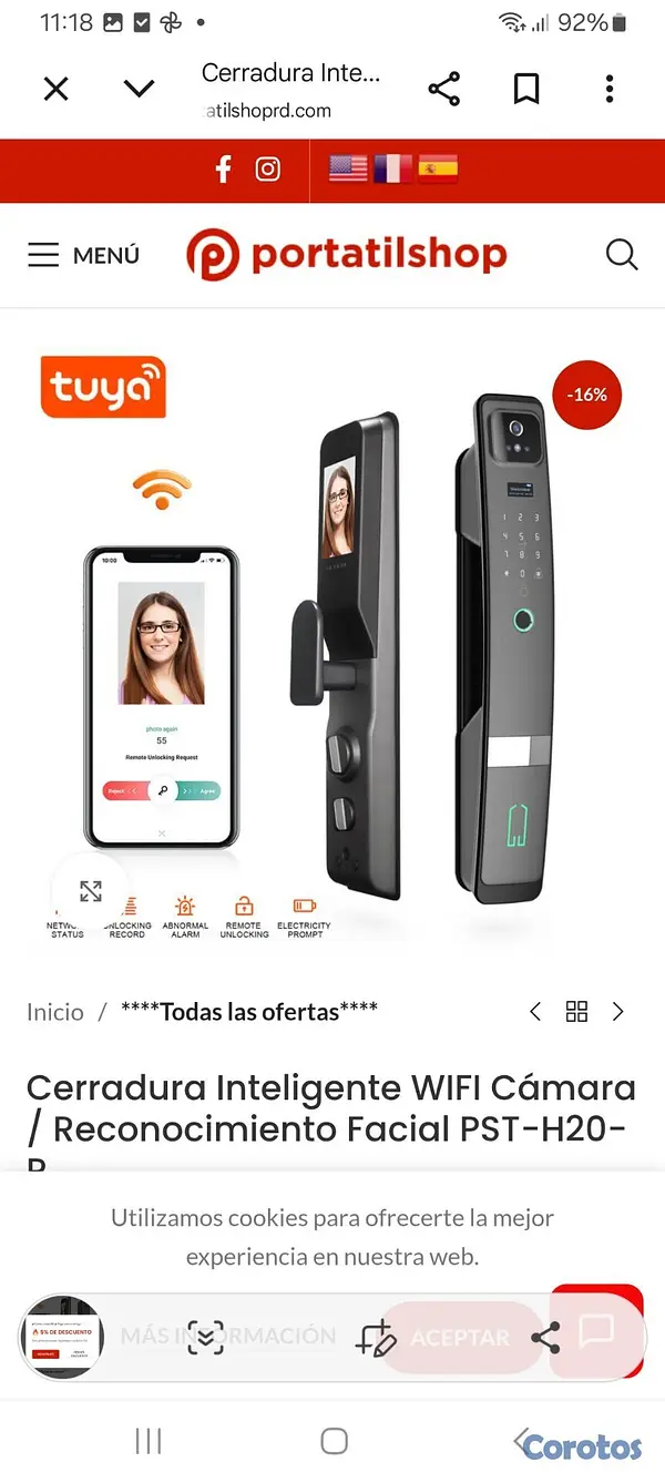 otros electronicos - Cerradura inteligente con instalación incluida. 2