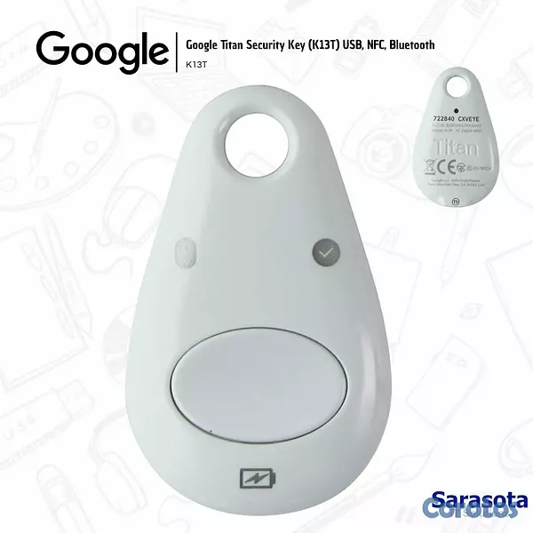 accesorios para electronica - Google Titan Security Key (K13T) USB, NFC, Bluetoo 2