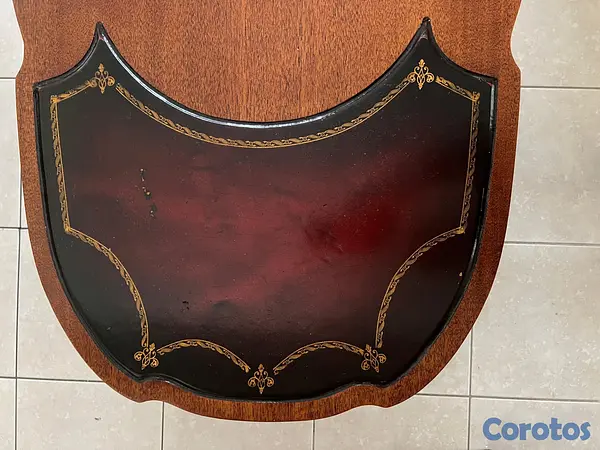 muebles y colchones - Mesa de Caoba y Cuero Tratado 8