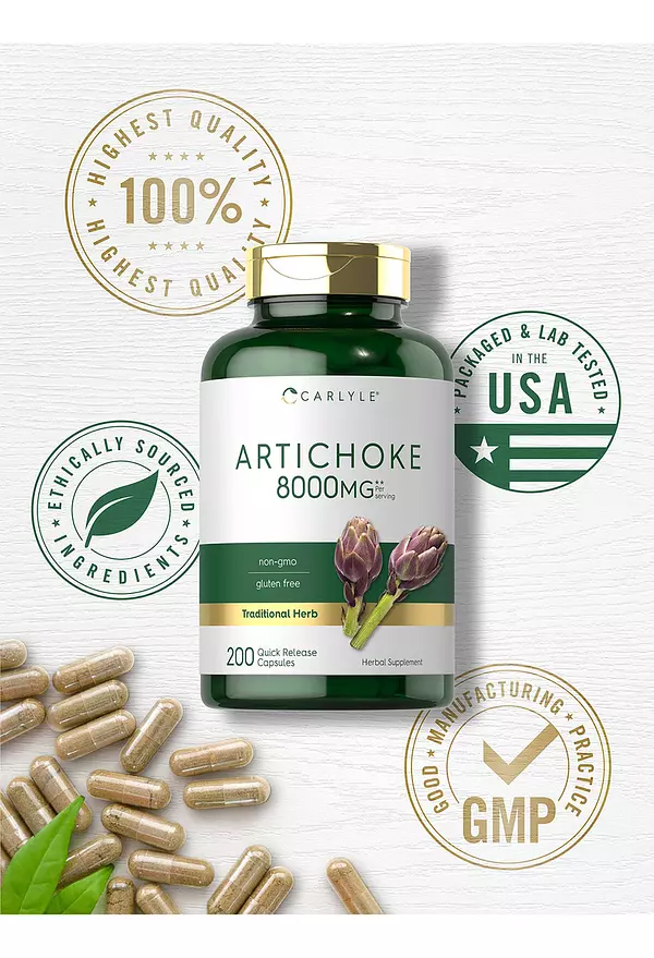 Salud y Equipamiento Médico - Extracto De Alcachofa 8000 Mg 200 Cap Carlyle 5