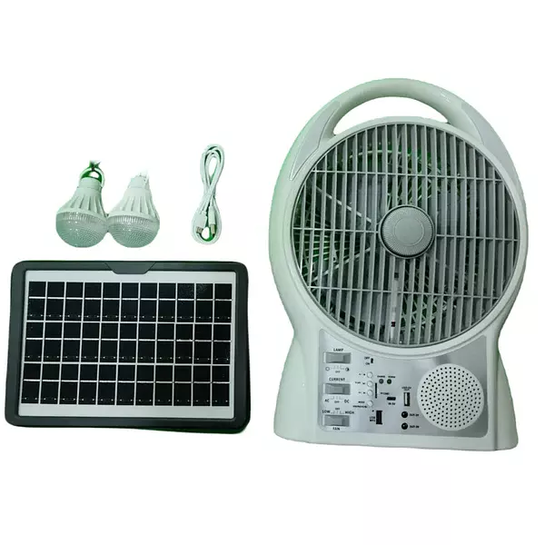 aires acondicionados y abanicos - Abanico con panel solar recargable pequeño