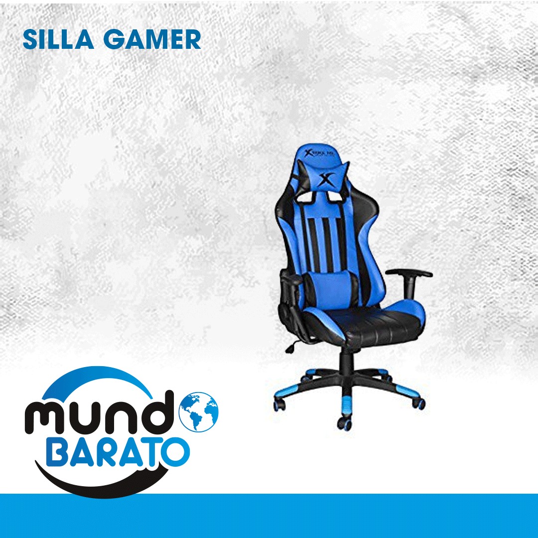 muebles y colchones - Silla gamer soporte lumbar Reclinable con ruedas. Gaming oficina computadora 0