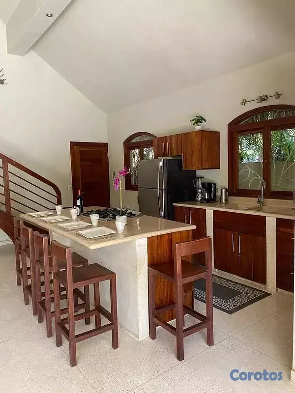 casas vacacionales y villas - Las Terrenas - Samaná, Casa moderna amueblada con piscina privada 8