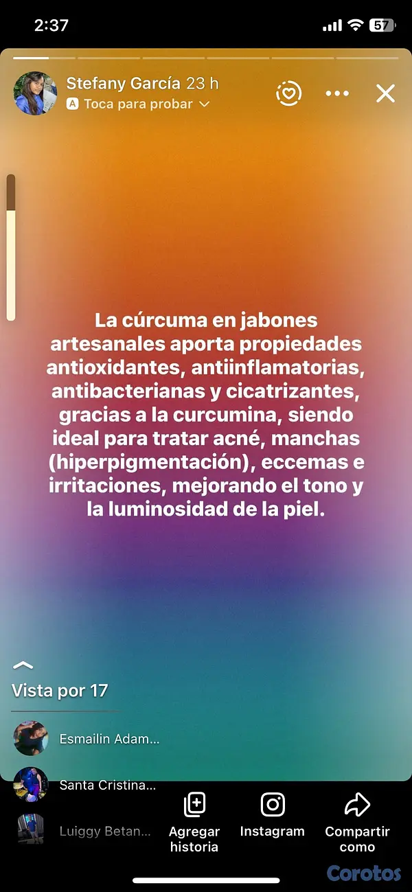 negocios en venta - El jabón de cúrcuma sirve principalmente para aclarar quitar manchas ect .
 3