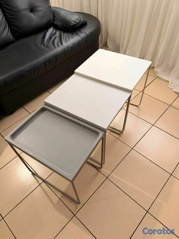 decoración y accesorios - Juego de 3 mesitas auxiliares modernas (tipo nesti 3