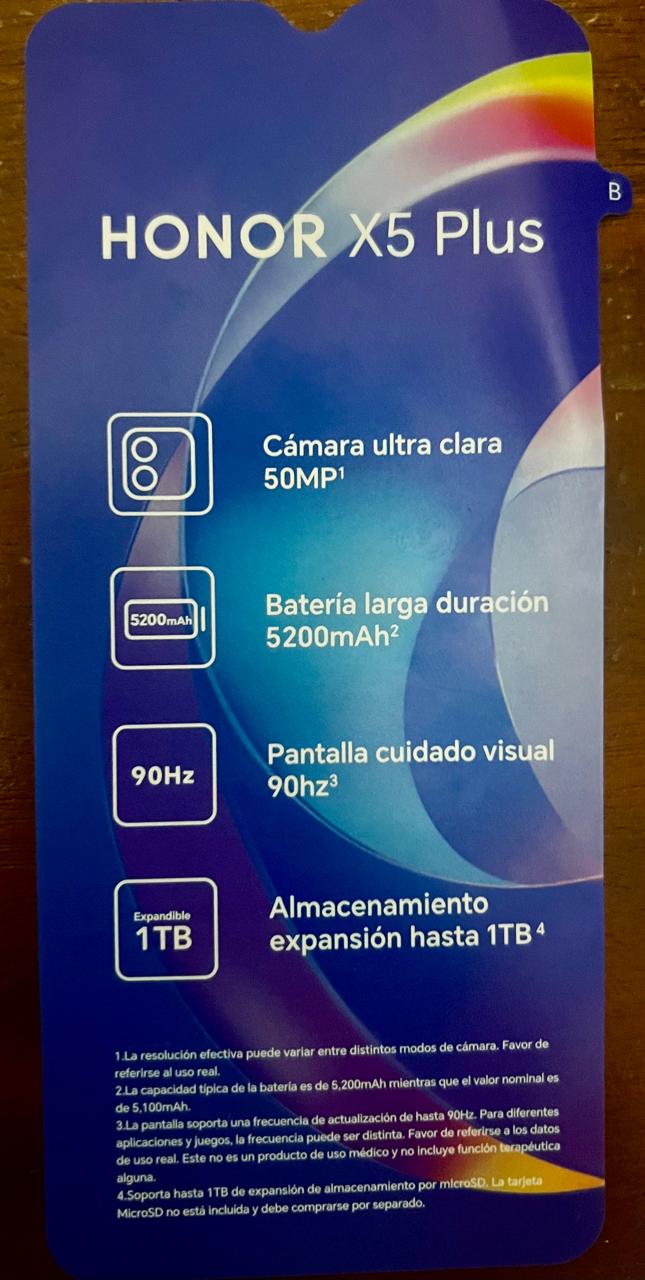 celulares y tabletas - Celular Honor X5 Plus barato 3