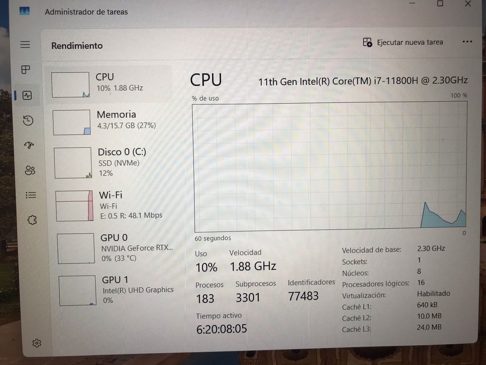 computadoras y laptops - Laptop MSI, 11va gen. Intel i7, rtx 3050ti 3