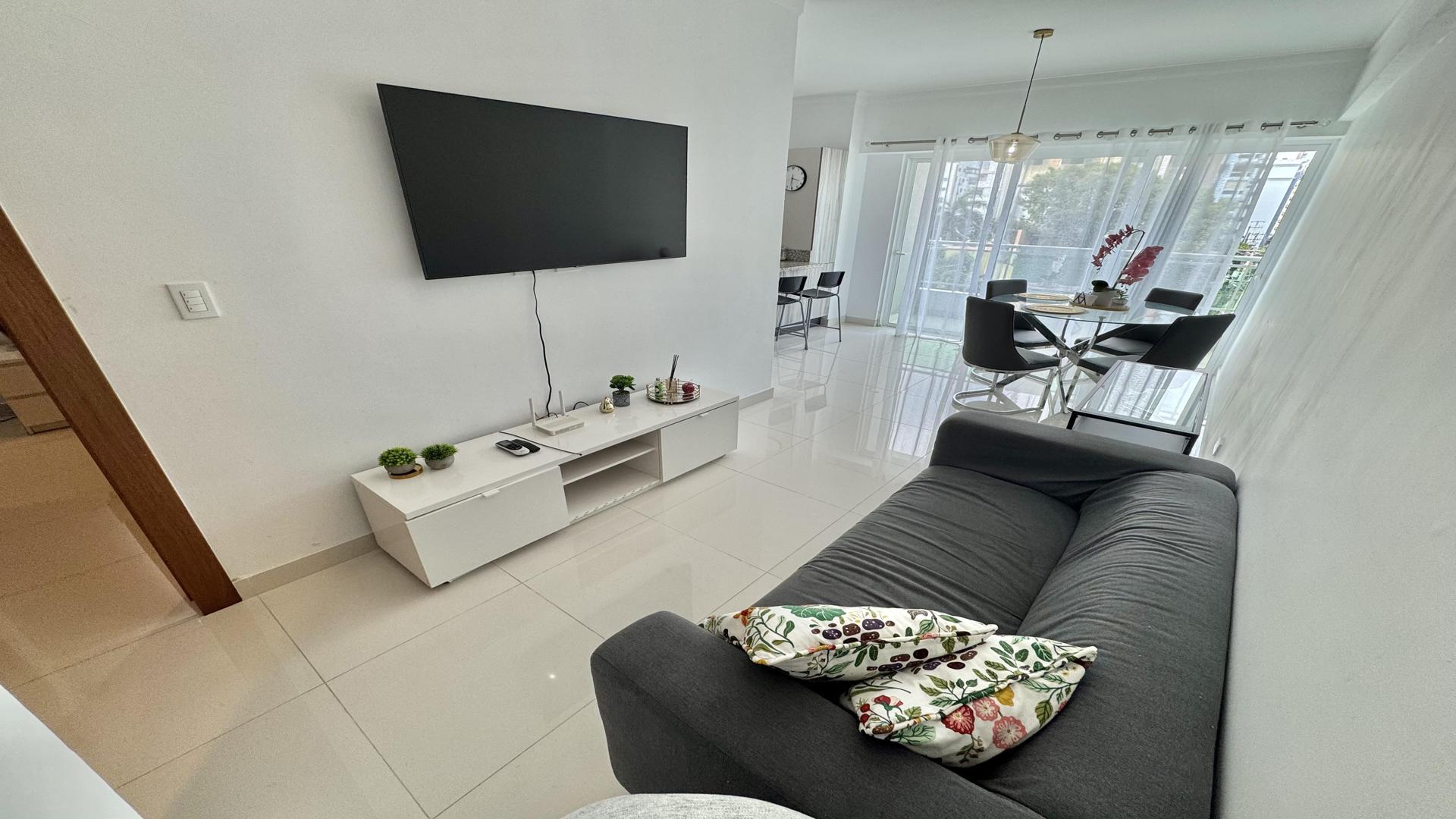 apartamentos - Apartamento Amueblado en Evaristo Morales 1
