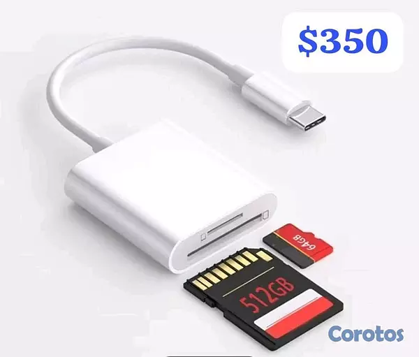 accesorios para electronica - Lectores de tarjeta de memorias para celulares y tablets  7