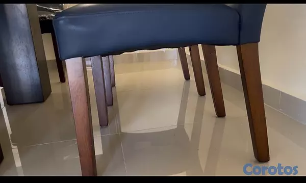 muebles y colchones - Comedor Camila de seis sillas con superficie de mármol puro  6