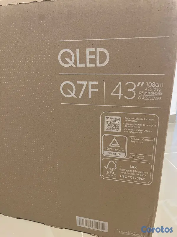 tv - samsung qled q7f
43 pulgas  2