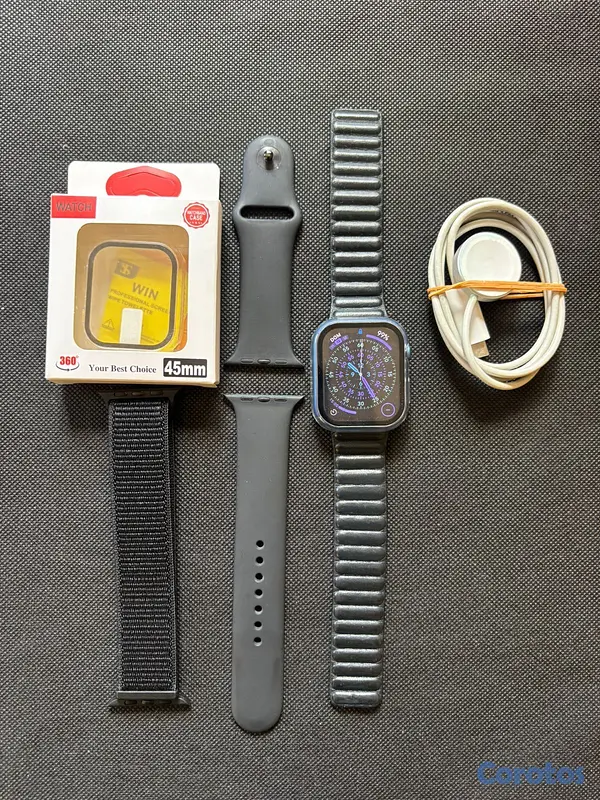 otros electronicos - Apple watch serie 7 azul 45mm GPS+celullar.**Somos 2