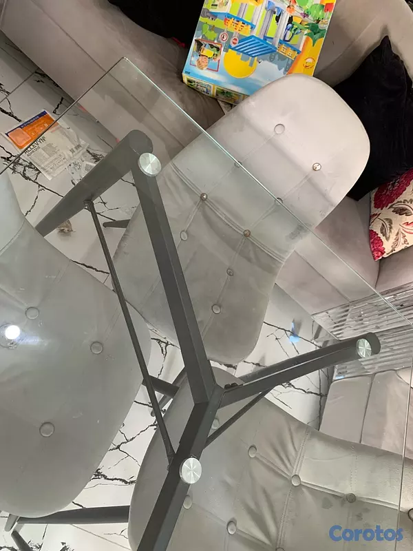 muebles y colchones - juego comedor Cristal de 6 sillas  10