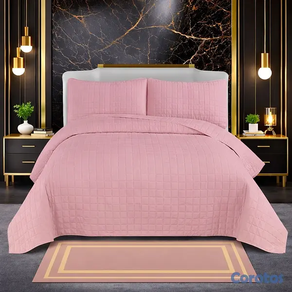 decoración y accesorios - juego de cobertor 4 piezas para cama de 60 4