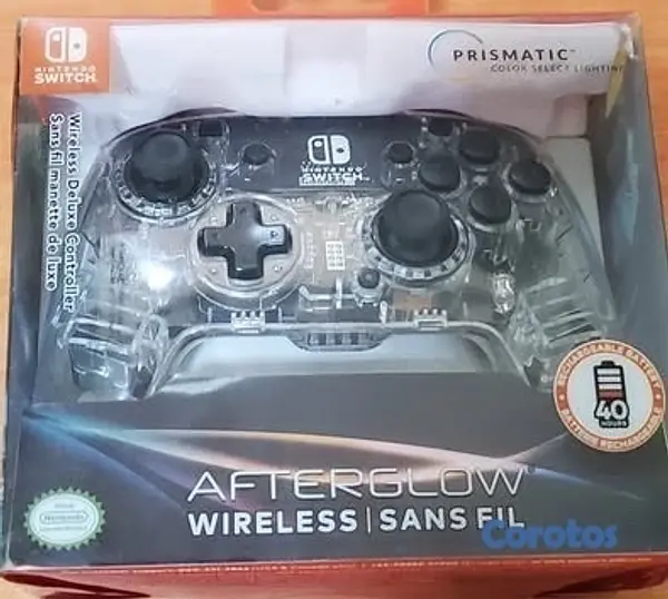 consolas y videojuegos - Control Nintendo Afterglow Original En su caja 2