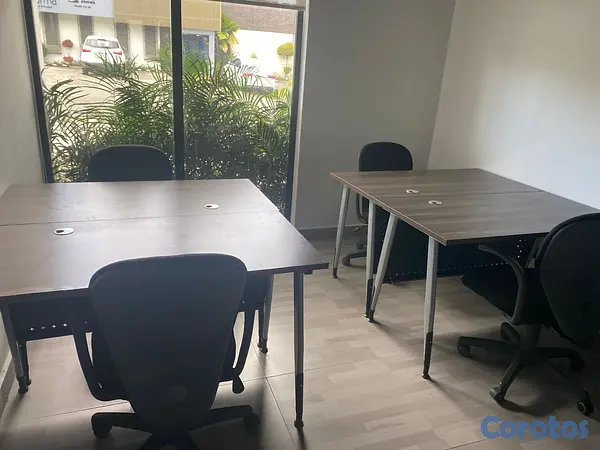 articulos de oficina - 4 mesas de oficina con sus sillas  3