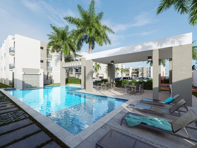 apartamentos - Proyecto en venta Punta Cana #24-198 un dormitorio, un baño, áreas sociales. 8
