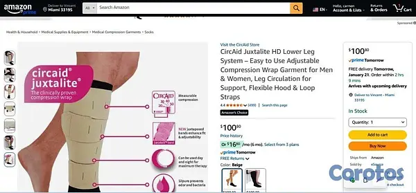 Salud y Equipamiento Médico - 🦵 Faja Compresión CircAid Juxtalite HD (Nueva) - ¡ 2