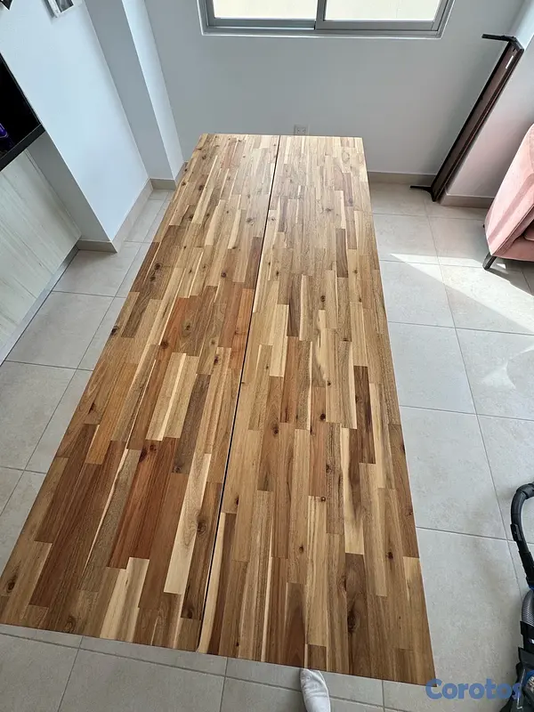 muebles y colchones - MESA SKOGSTA COMO NUEVA 5
