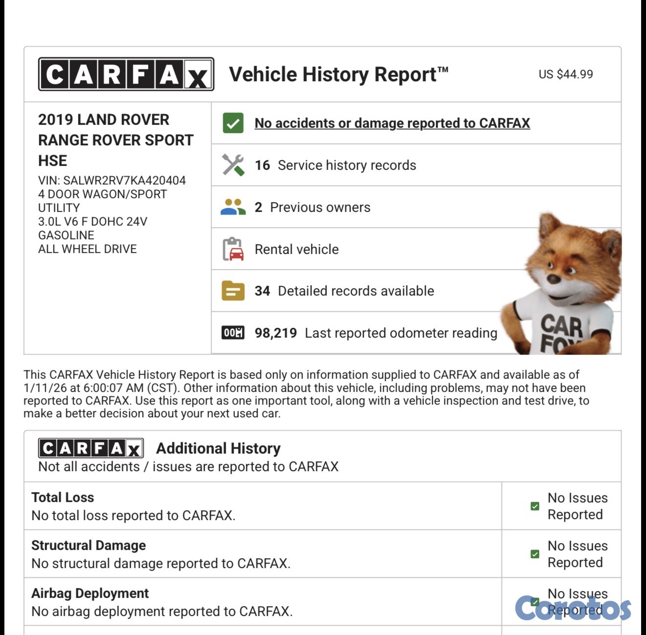 jeepetas y camionetas - Range Rover Sport HSE 2019 4WD 1